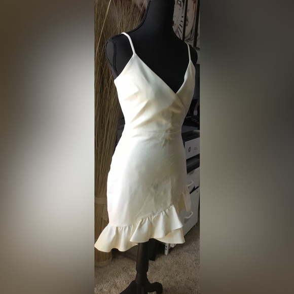 Lulus Dresses & Skirts - Lulus White Cream High Low Ruffled Dress